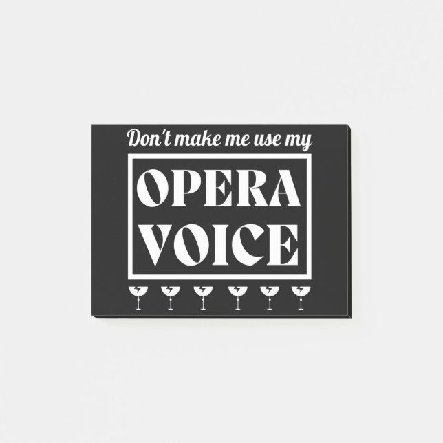 Notas Post-it® Cantante de ópera de voz de ópera (Anverso)