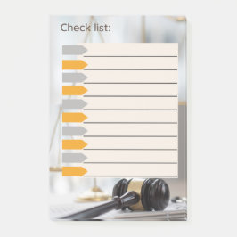 NOTAS POST-IT® CAPA/ JUEZ DE LISTA DE VERIFICACIÓN