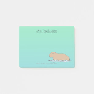Notas Post-it® Capibara Cute, perro zoológico salvaje, dibujado a