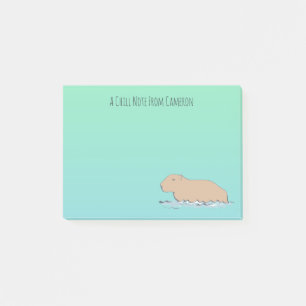 Notas Post-it® Capibara Cute, perro zoológico salvaje, dibujado a