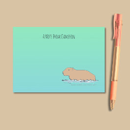 Notas Post-it® Capibara Cute, perro zoológico salvaje, dibujado a