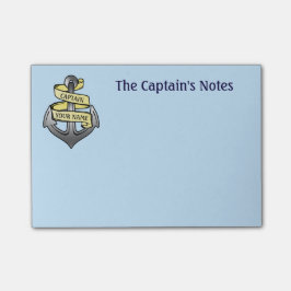 Notas Post-it® Capitán de buque adaptable su ancla conocida
