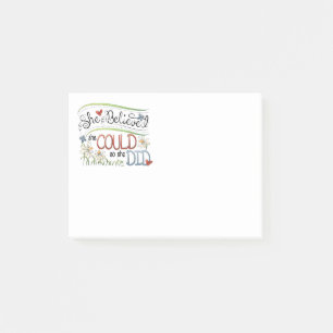 Notas Post-it® Caprichoso lindo ella creyó que ella podría