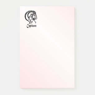 Notas Post-it® Capricornio de plata la cabra de mar Zodiaco