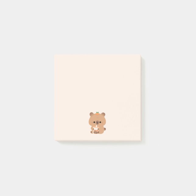Notas Post-it® Capybara Boba (Anverso)