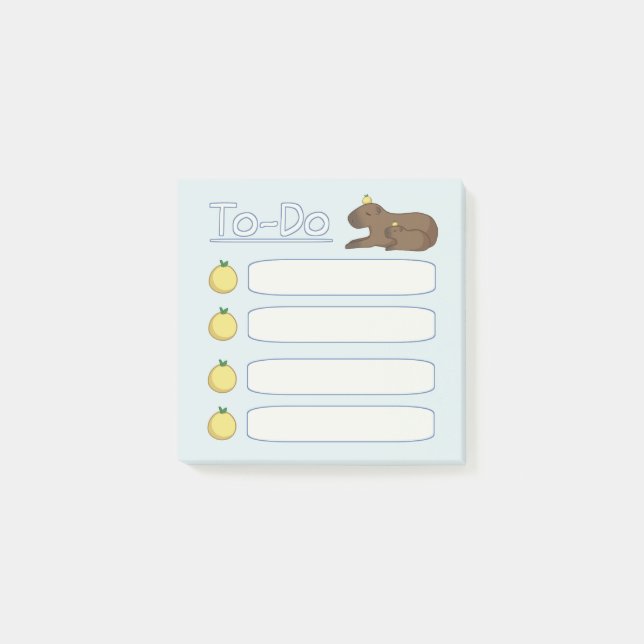 Notas Post-it® Capybara To-Do List Memo (Anverso)