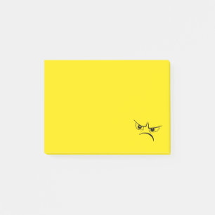 Notas Post-it® Cara amarilla enojada