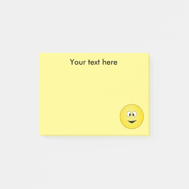 Notas Post-it® Cara Cruzada Amarilla Personalizada (Anverso)