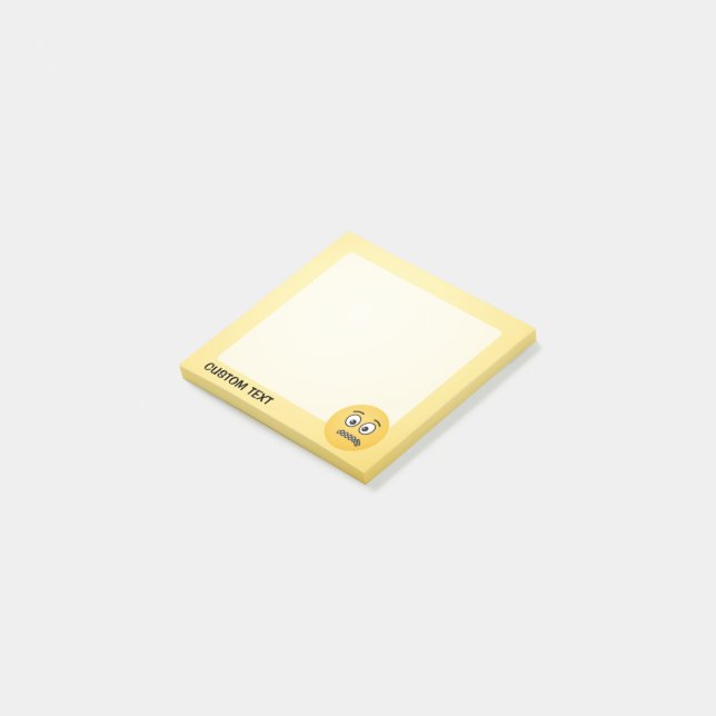 Notas Post-it® Cara de boca de cremallera (En perspectiva)