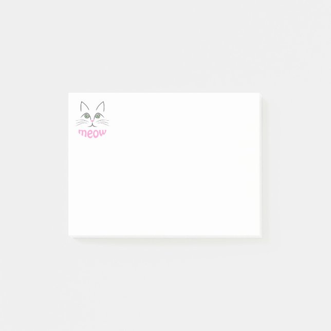 Notas Post-it® Cara de gato (Anverso)