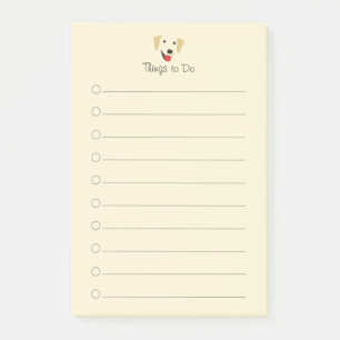 Notas Post-it® Cara de laboratorio amarilla