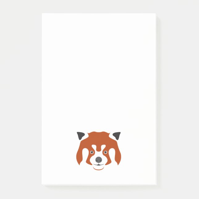 NOTAS POST-IT® CARA DE PANDA ROJO (Anverso)