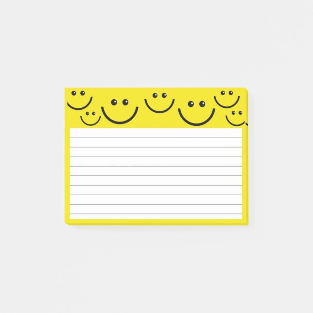 Notas Post-it® Cara feliz (Anverso)