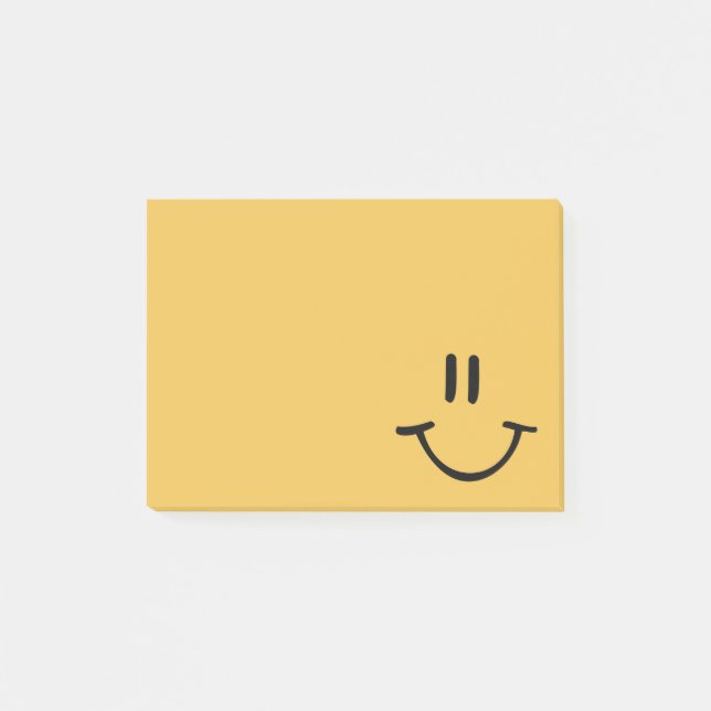 Notas Post-it® Cara feliz amarilla (Anverso)