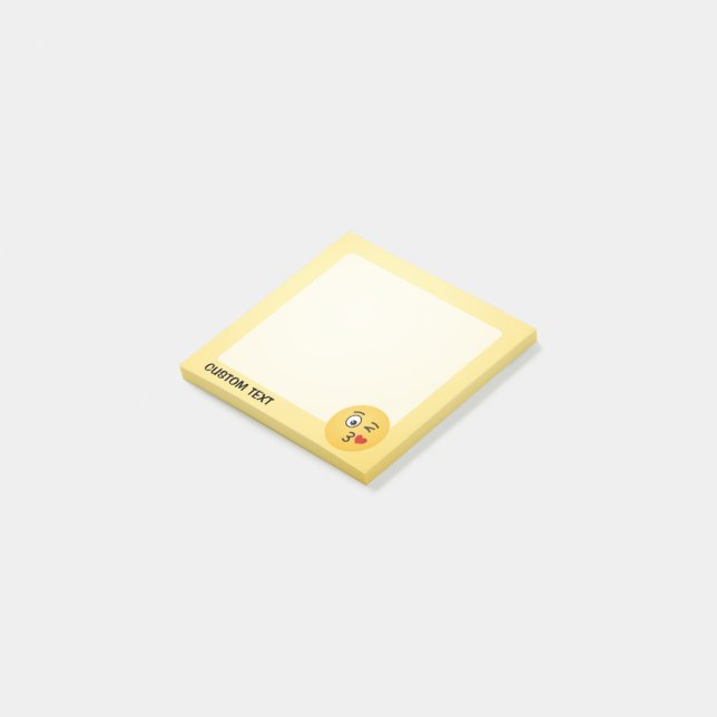 Notas Post-it® Cara lanzando un beso (En perspectiva)