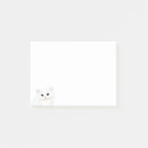 Notas Post-it® Cara persa blanca del gatito