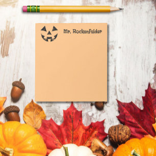 Notas Post-it® Cara personalizada de calabaza de calabaza de cala