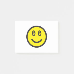 Notas Post-it® $$ Cara sonriente