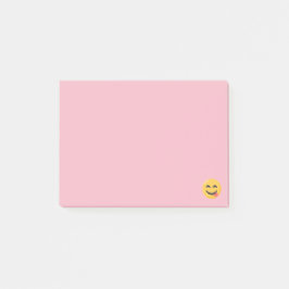 Notas Post-it® Cara sonriente con emoji de la lengua