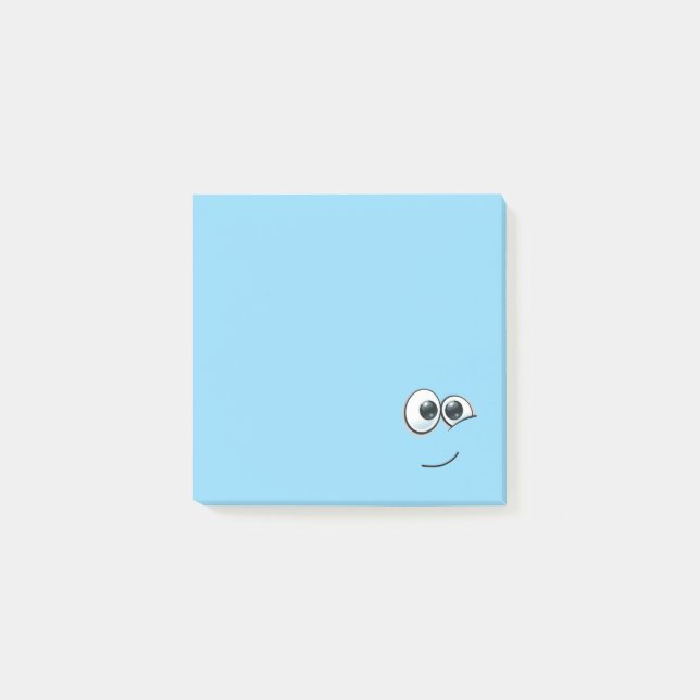 Notas Post-it® Cara sonriente multicolor (Anverso)