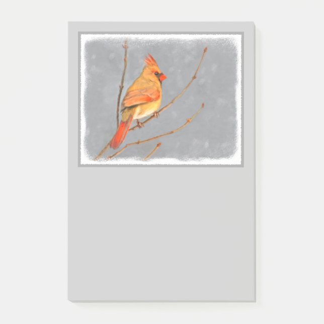 Notas Post-it® Cardenal sobre pintura de bifurcaciones - Arte de  (Anverso)