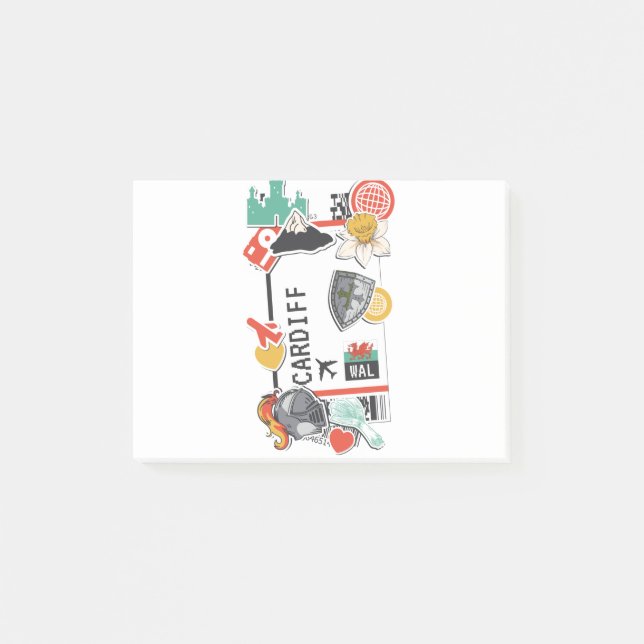 NOTAS POST-IT® CARDIFF GALES (Anverso)