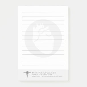 Notas Post-it® Cardiólogo  Personalizable de Médica del corazó