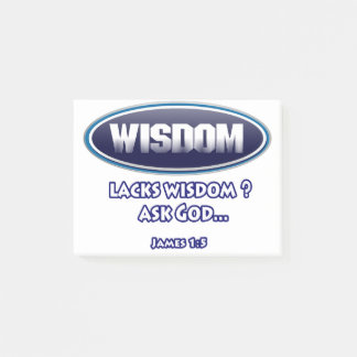 Notas Post-it® Carece de sabiduría, deberías preguntarle a Dios,