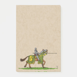 Notas Post-it® Cargando Knight medieval
