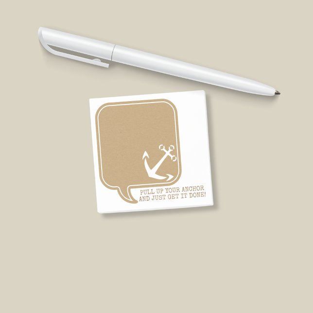 Notas Post-it® Caricatura motivadora Kraft Speech Bubble Anchor (Subido por el creador)