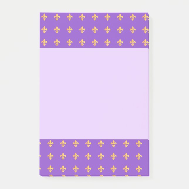 Notas Post-it® Carnaval Harlequin de oro Fleur de Lis (Anverso)