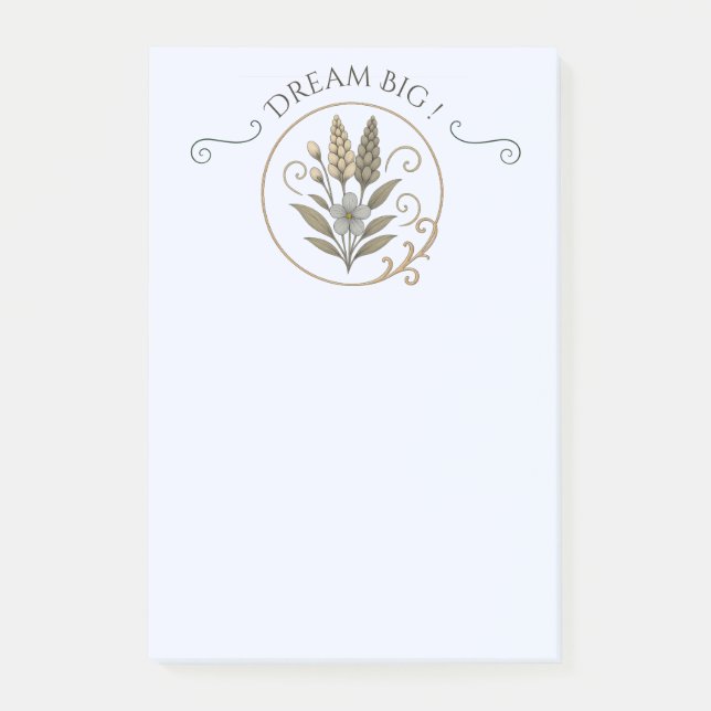 Notas Post-it® Carnet de note, bloc-notes, Dream big. (Anverso)