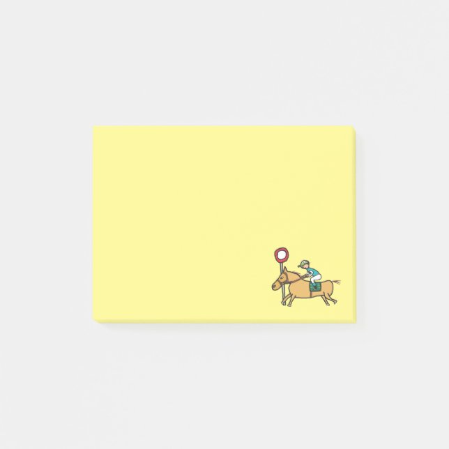 Notas Post-it® Carreras de caballos (Anverso)