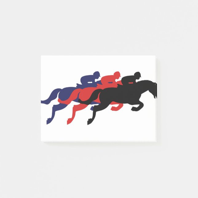 Notas Post-it® Carreras de Caballos (Anverso)