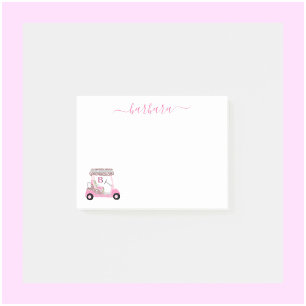 Notas Post-it® Carro de golf Gal Gal de moda Glam personalizado