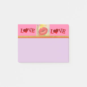 Notas Post-it® Carte Postale Valentine Kiss Post-it Notes