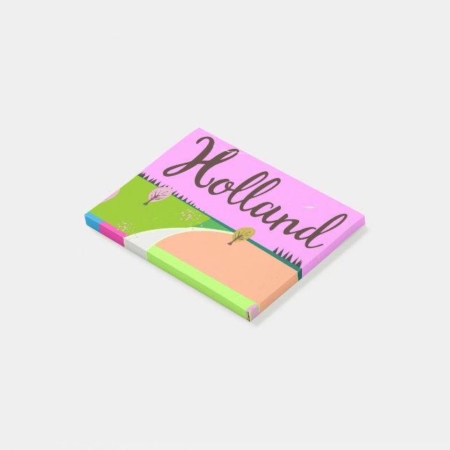 Notas Post-it® Cartel de viaje de campos de Holanda (En perspectiva)