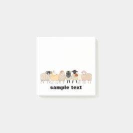 Notas Post-it® cartoon sheep group post it.