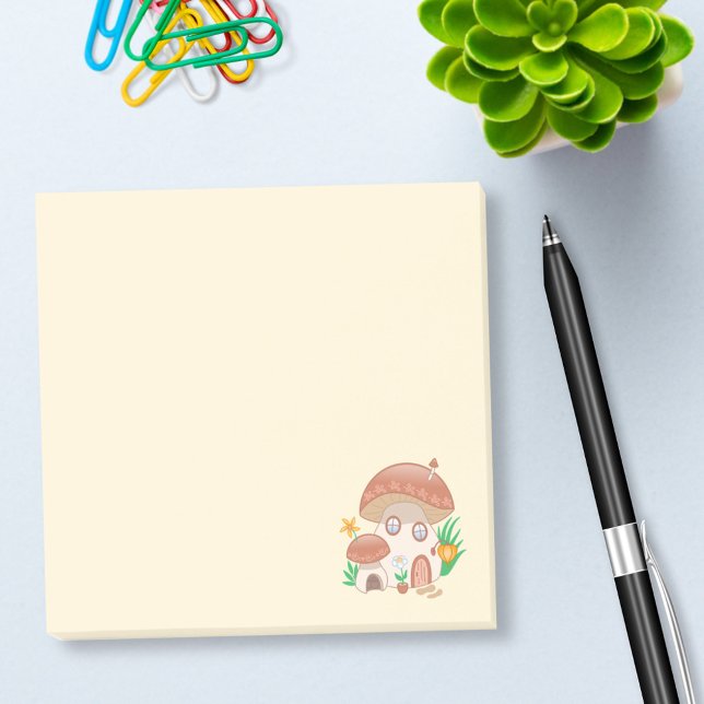 Notas Post-it® Casa de hongos de hadas de hadas amarillas (Subido por el creador)