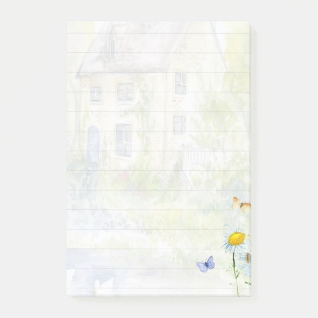 Notas Post-it® Casa y estanque (Anverso)