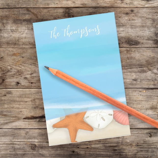 Notas Post-it® Cáscaras de color de agua de la playa Whimsical Co (Subido por el creador)