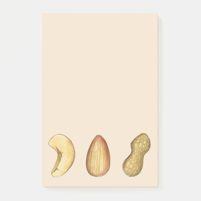 Notas Post-it® Cashew de almendras de cacahuete Alimentos Nueces  (Anverso)