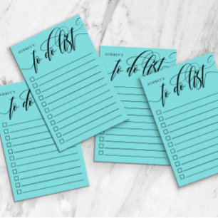 Notas Post-it® Casilla De Verificación Azul De La Caligrafía Rápi