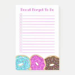 Notas Post-it® Casilla De Verificación De Donuts Rasculados No Ol