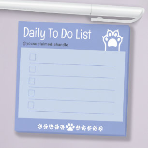 Notas Post-it® Casilla De Verificación De Las Rutas De Gato Blanc