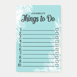 Notas Post-it® Casilla de verificación Numerada de hojas blancas 