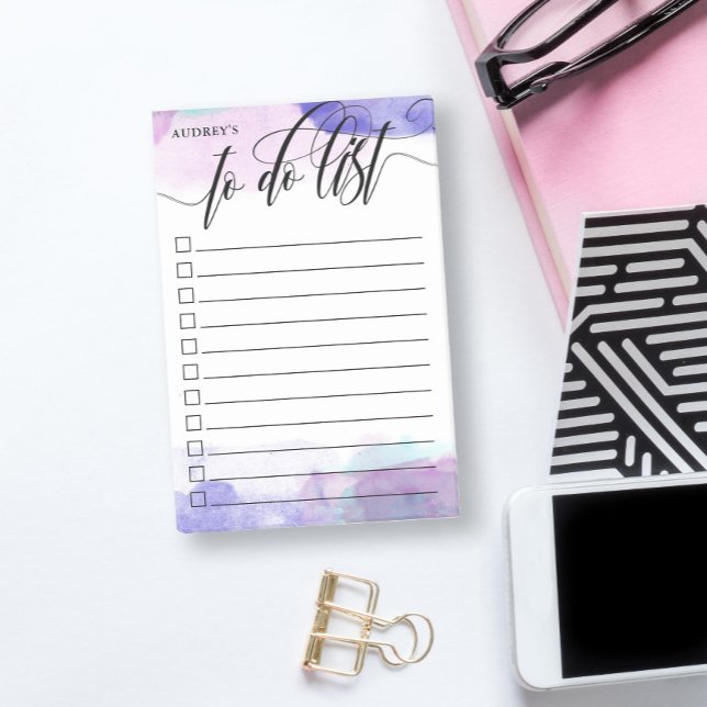 Notas Post-it® Casilla De Verificación Púrpura De Caligrafía Rápi (Subido por el creador)