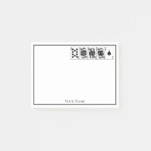 Notas Post-it® Casino Night Poker Royal Straight Flush Spades