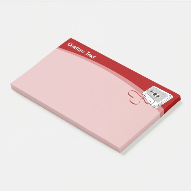 Notas Post-it® Cassette de audio (En perspectiva)