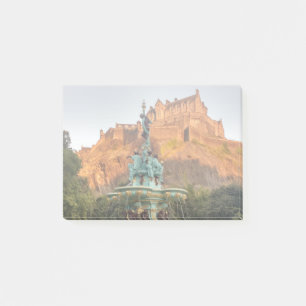 Notas Post-it® Castillo de Edimburgo Fuente Princes Street Garden